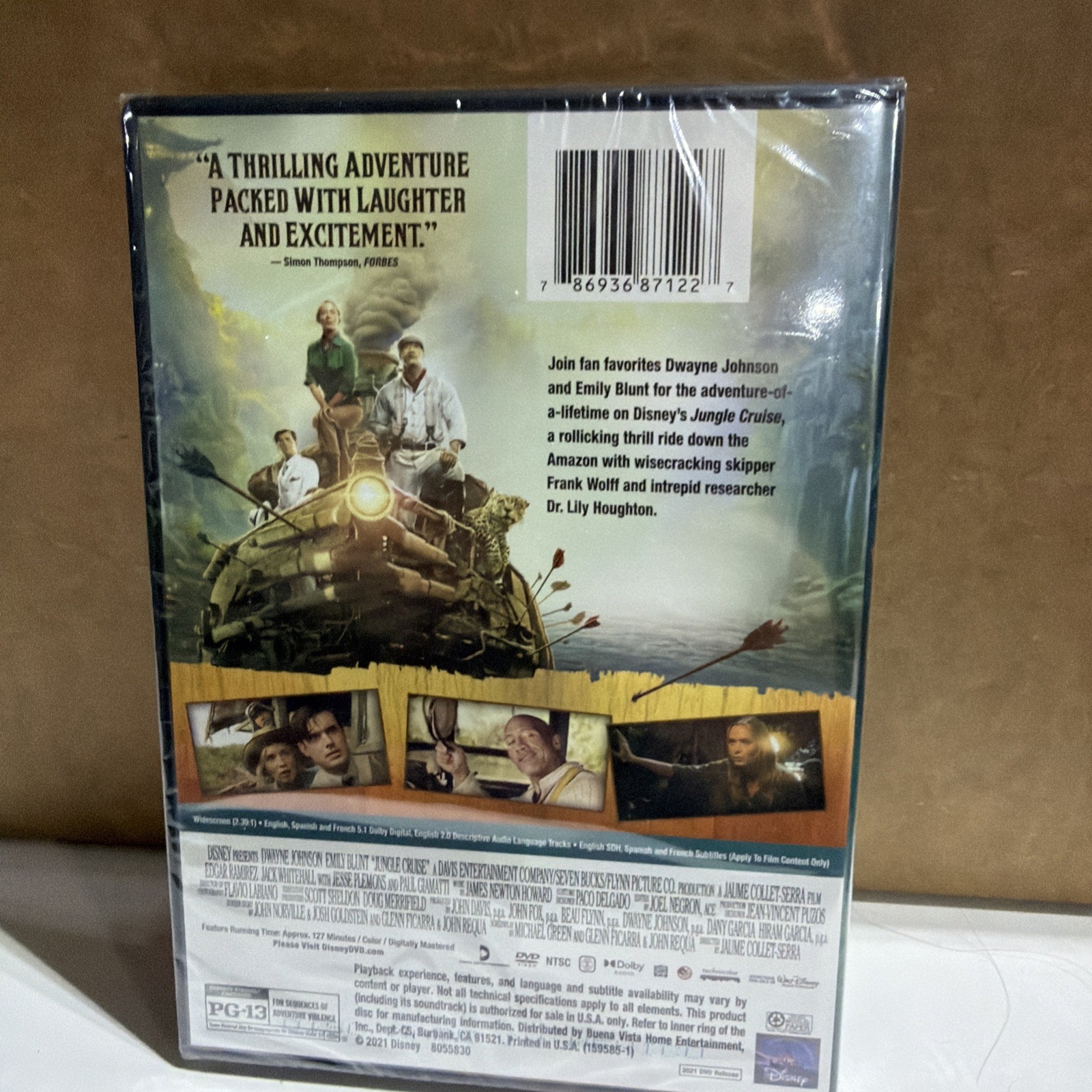 Walt Disney: Jungle Cruise (DVD 2021) Vintage Rare Sealed Dwayne Johnson