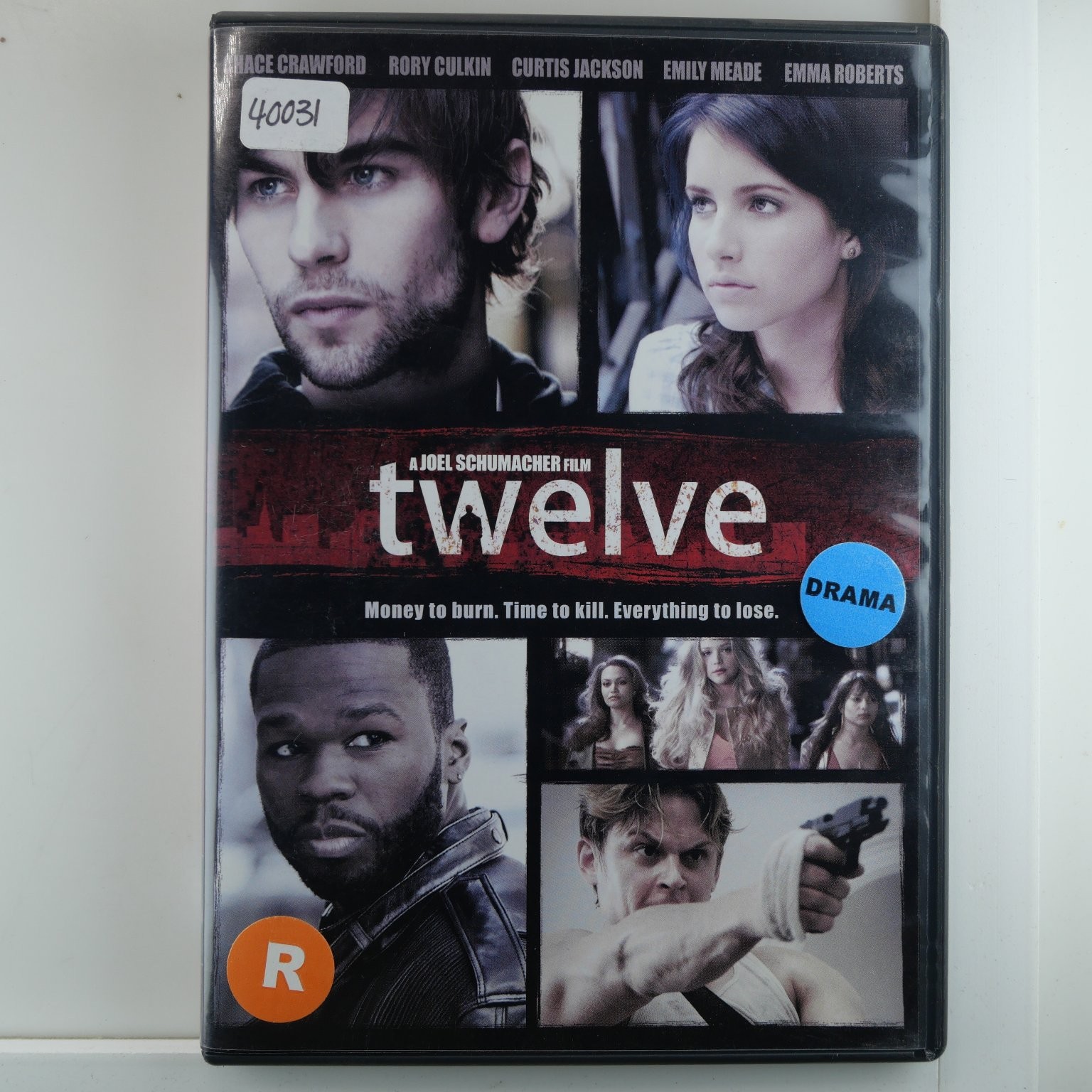 Twelve DVD 2010 Joel Schumacher Chace Crawford Curtis 50 Cent Jackson Drama