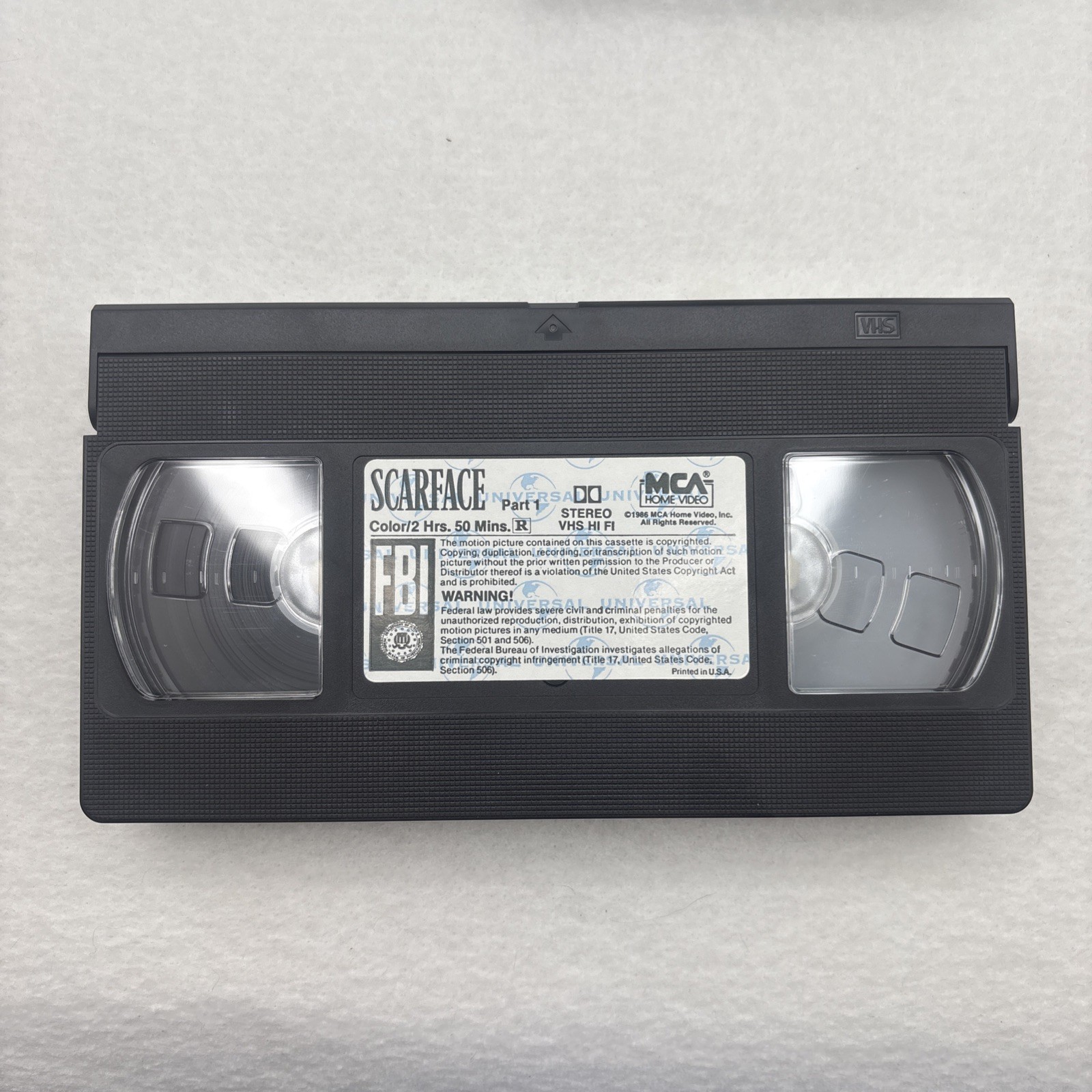 Scarface – VHS – 1990 – 2 Tape Set – Al Pacino – Brian De Palma – Tested Working