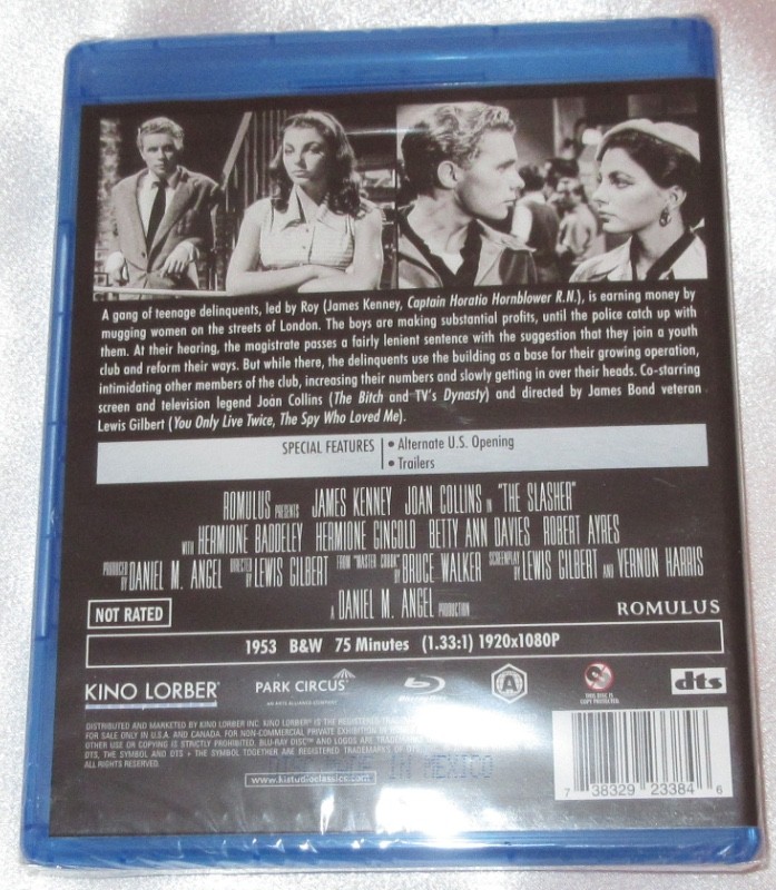 The Slasher (1953) Blu-Ray (New) Lewis Gilbert Joan Collins James Kenney Classic
