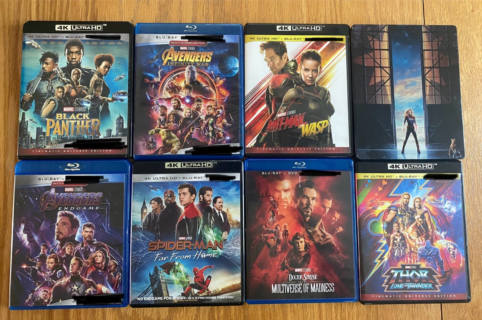 Marvel Infinity Saga 25 Movie Collection Set 4K 3D Blu-ray DVD Avengers Iron Man