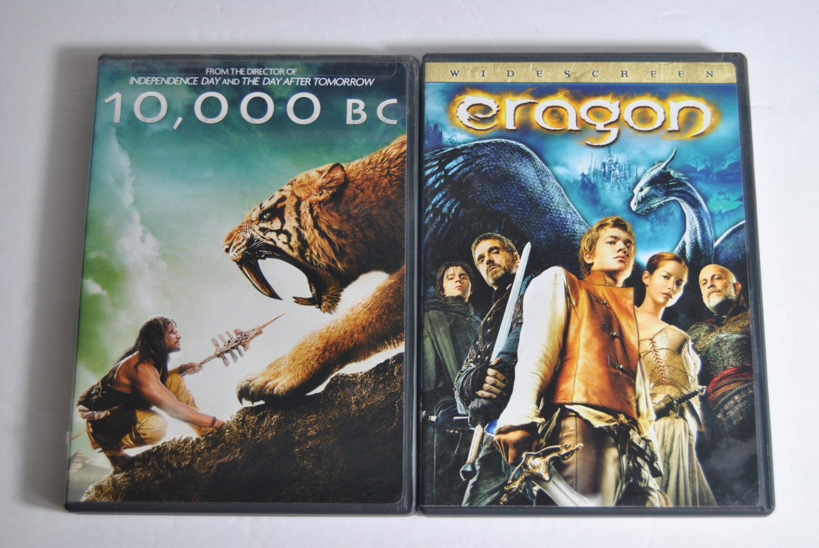 Lot of 2 Fantasy and Adventure Widescreen DVD: ERAGON & 10,000 BC