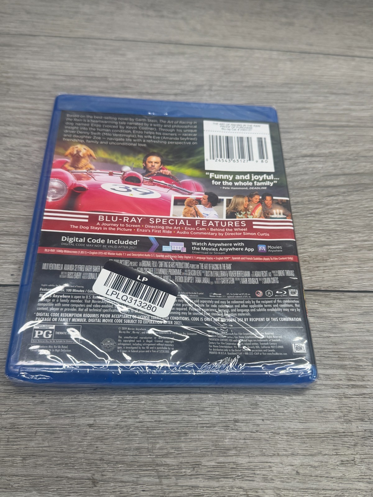 The Art of Racing in the Rain (Blu-ray, 2019) – Case damaged