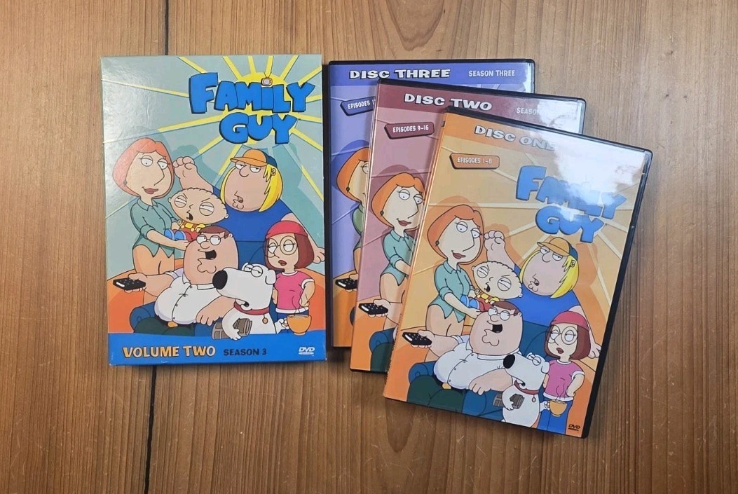 Family Guy DVD Lot Vol 1 2 3 Seasons 1-3 Complete Set 10 Discs Tested