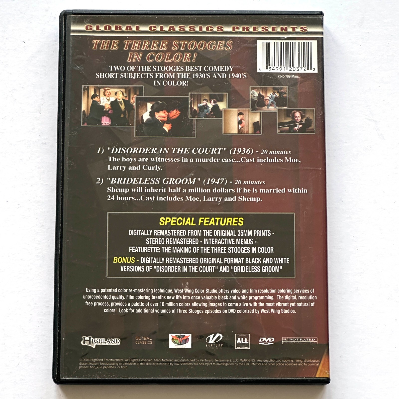 The Three Stooges, Vol. 1: For the First Time Ever in Color! – DVD TV series