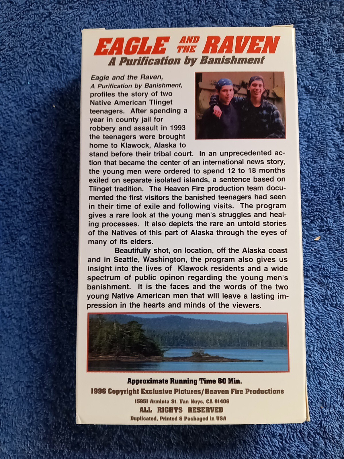 HTF Eagle & The Raven A Purification by Banishment VHS 1996 Native American Teen