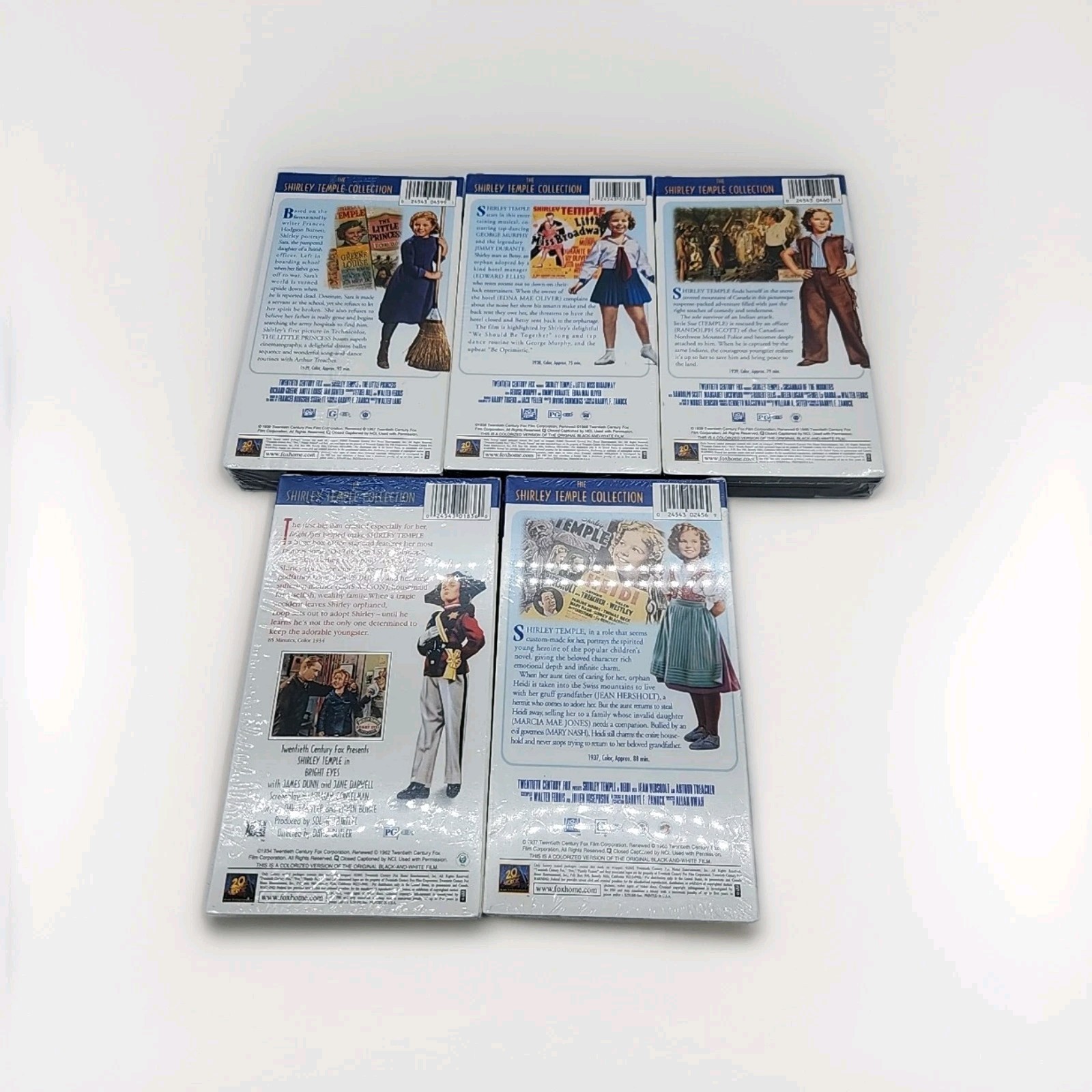 Lot (5) Shirley Temple Collection VHS – Family Feature Classics – SEALED / NEW