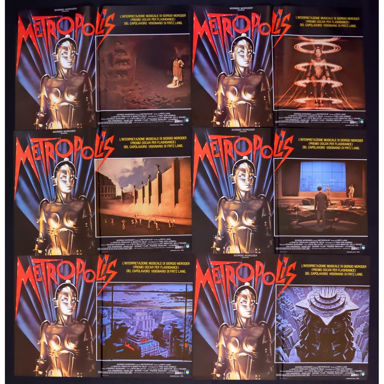 fotobuste METROPOLIS Fritz Lang Giorgio Moroder Queen Freddie Mercury F133