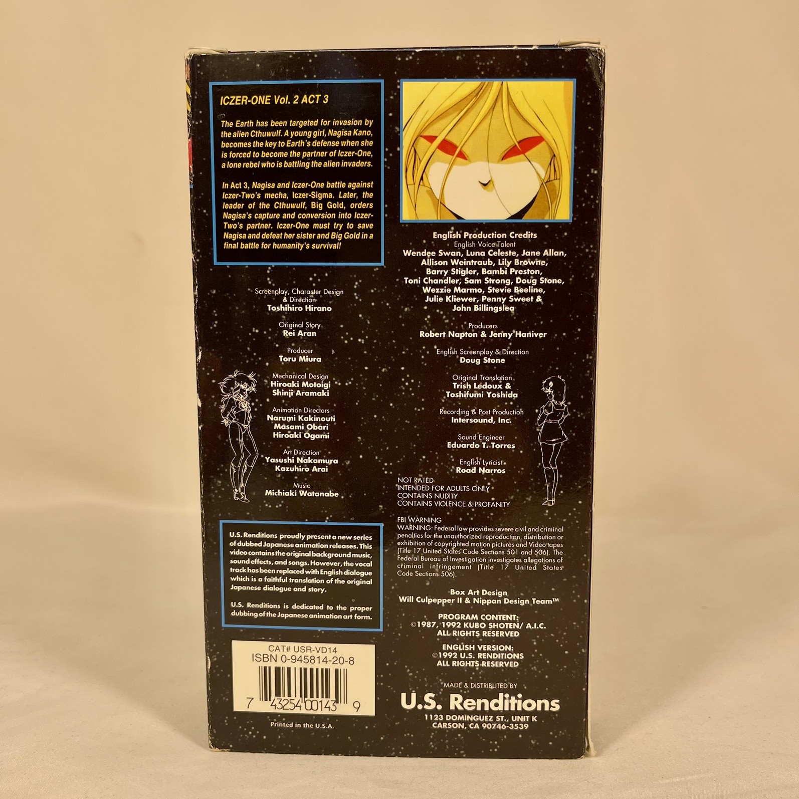 Fight!! Iczer-One Vol. 2 Act 3 VHS Anime 1992 English Dubbed