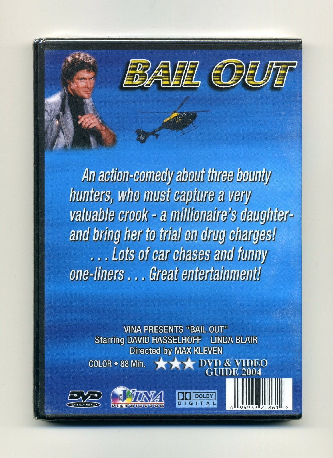 Bail Out – Vina DVD – David Hasselhoff Linda Blair Factory Sealed