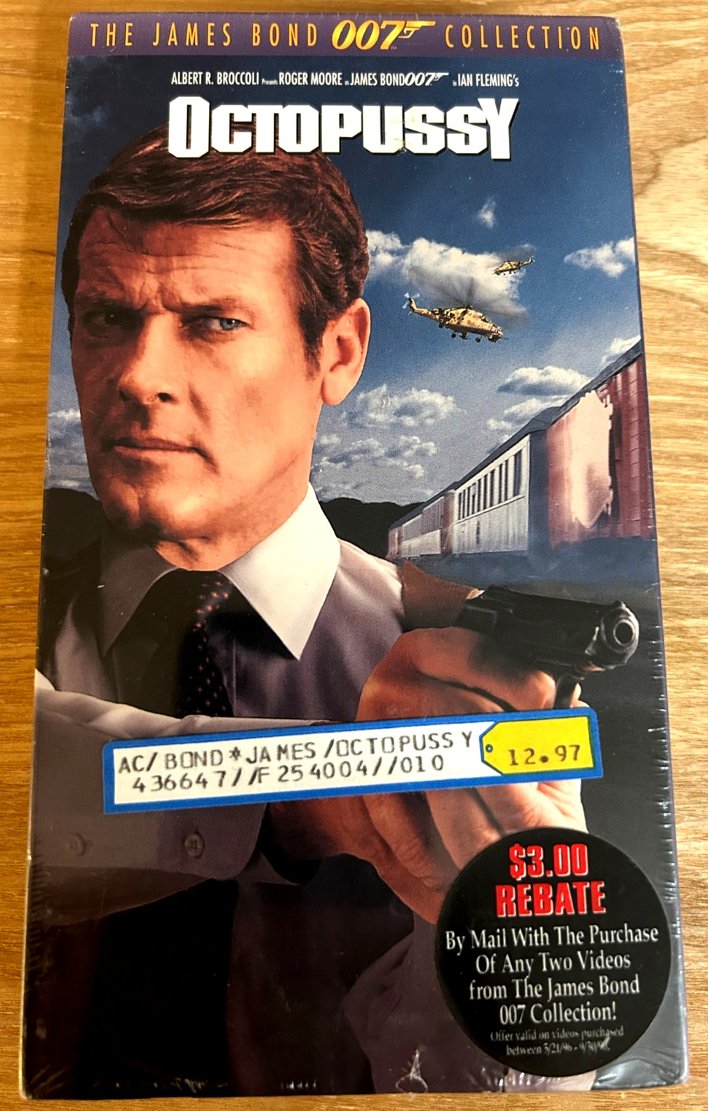 Roger Moore: Octopussy 007 VHS tape- Brand New! Ships Same Day With Tracking