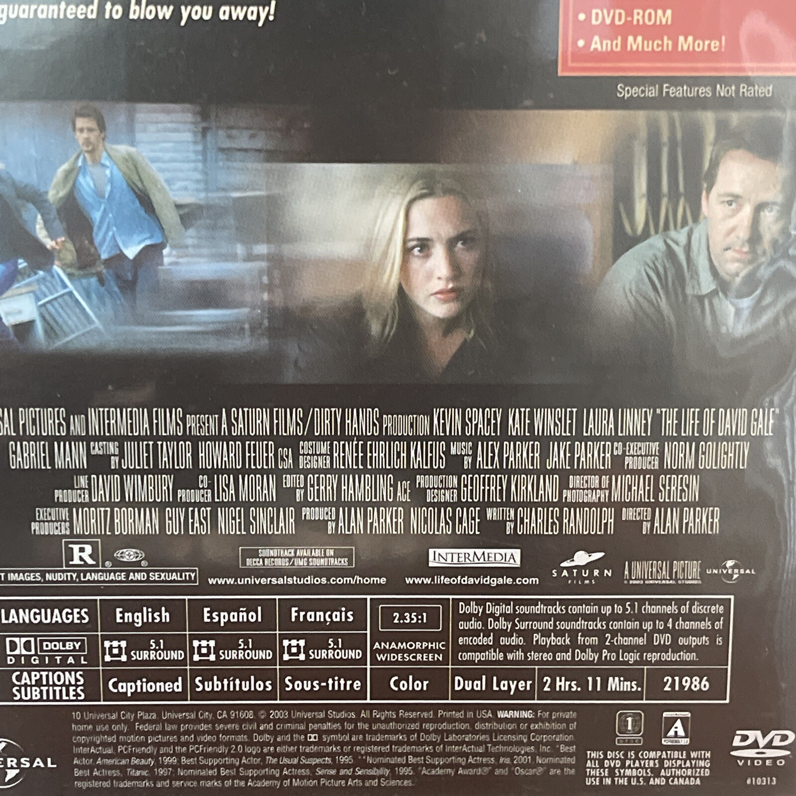The Life of David Gale (DVD, 2003)