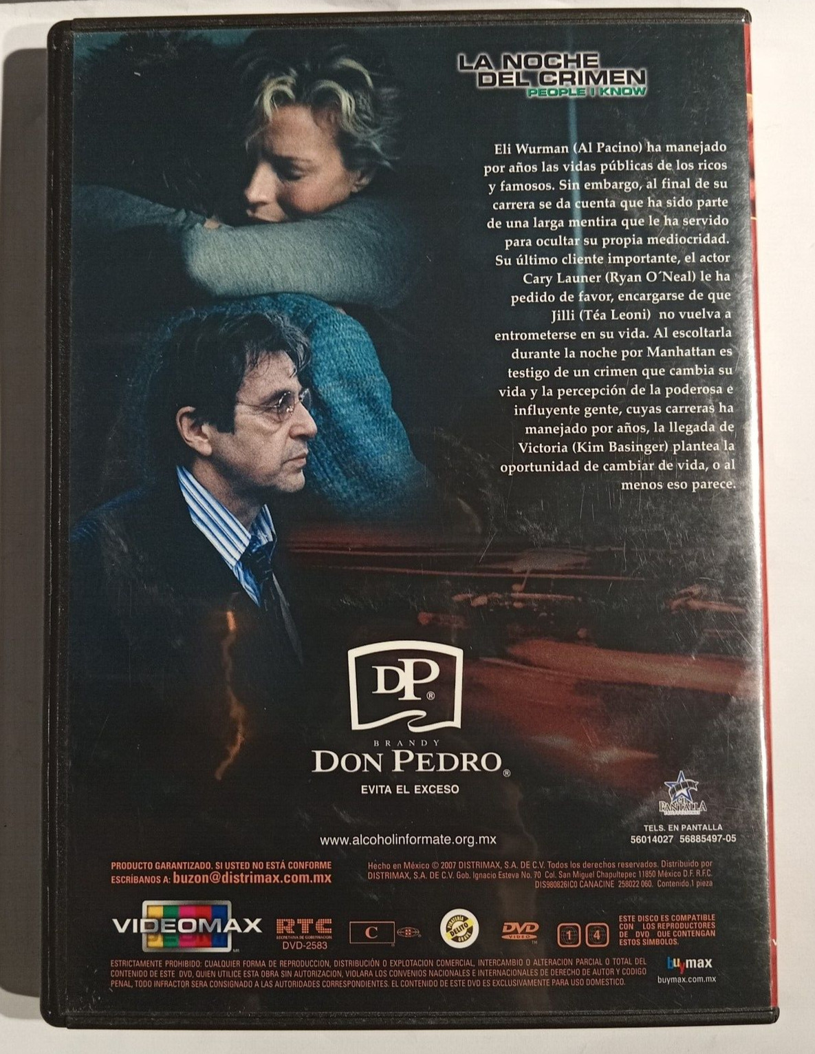 LA NOCHE DEL CRIMEN, MOVIE BY DANIEL ALGRANT / AL PACINO, MEXICAN DVD, DRAMA
