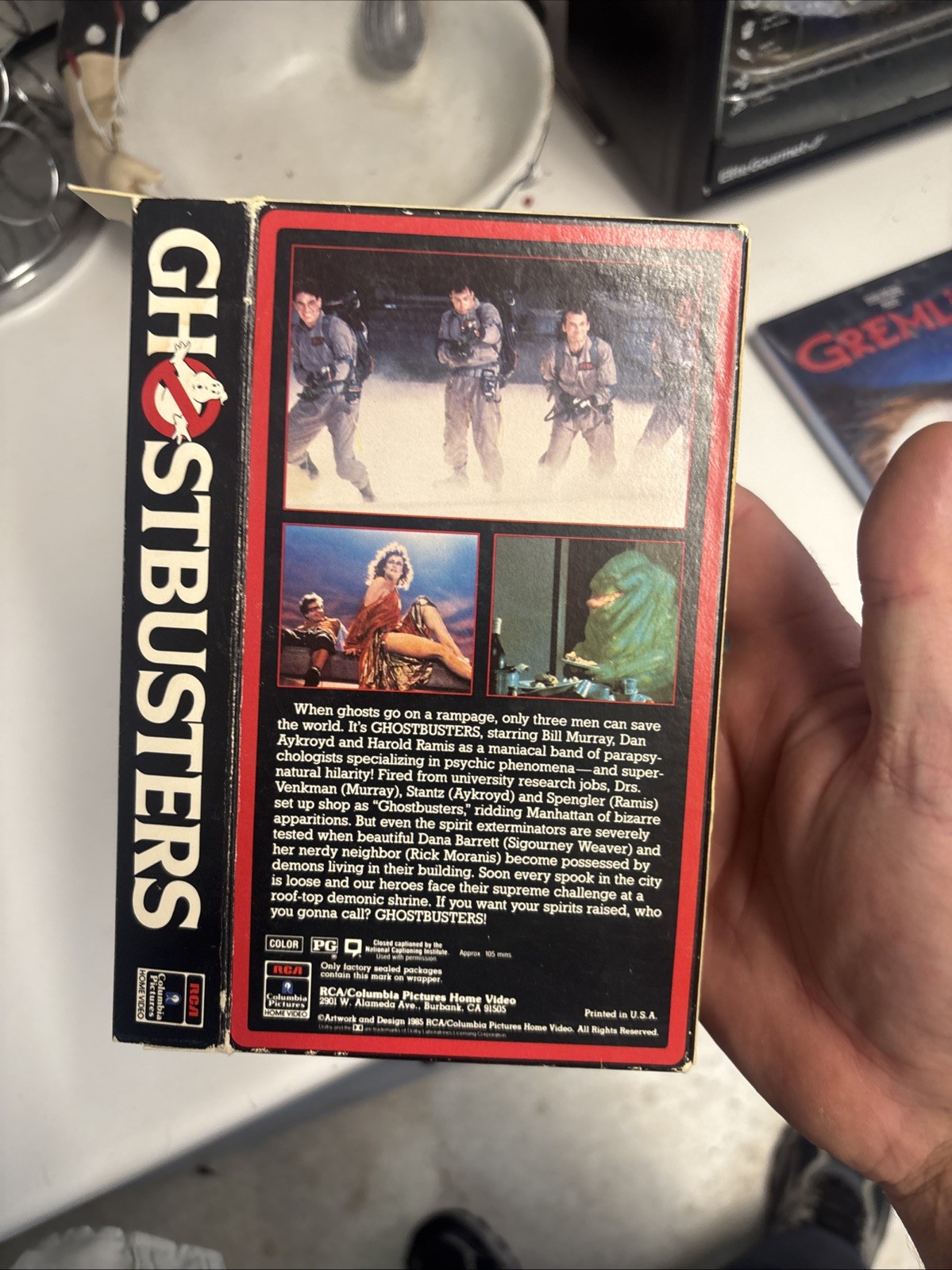 Ghostbusters VHS Side Load With Proof Of Purchase