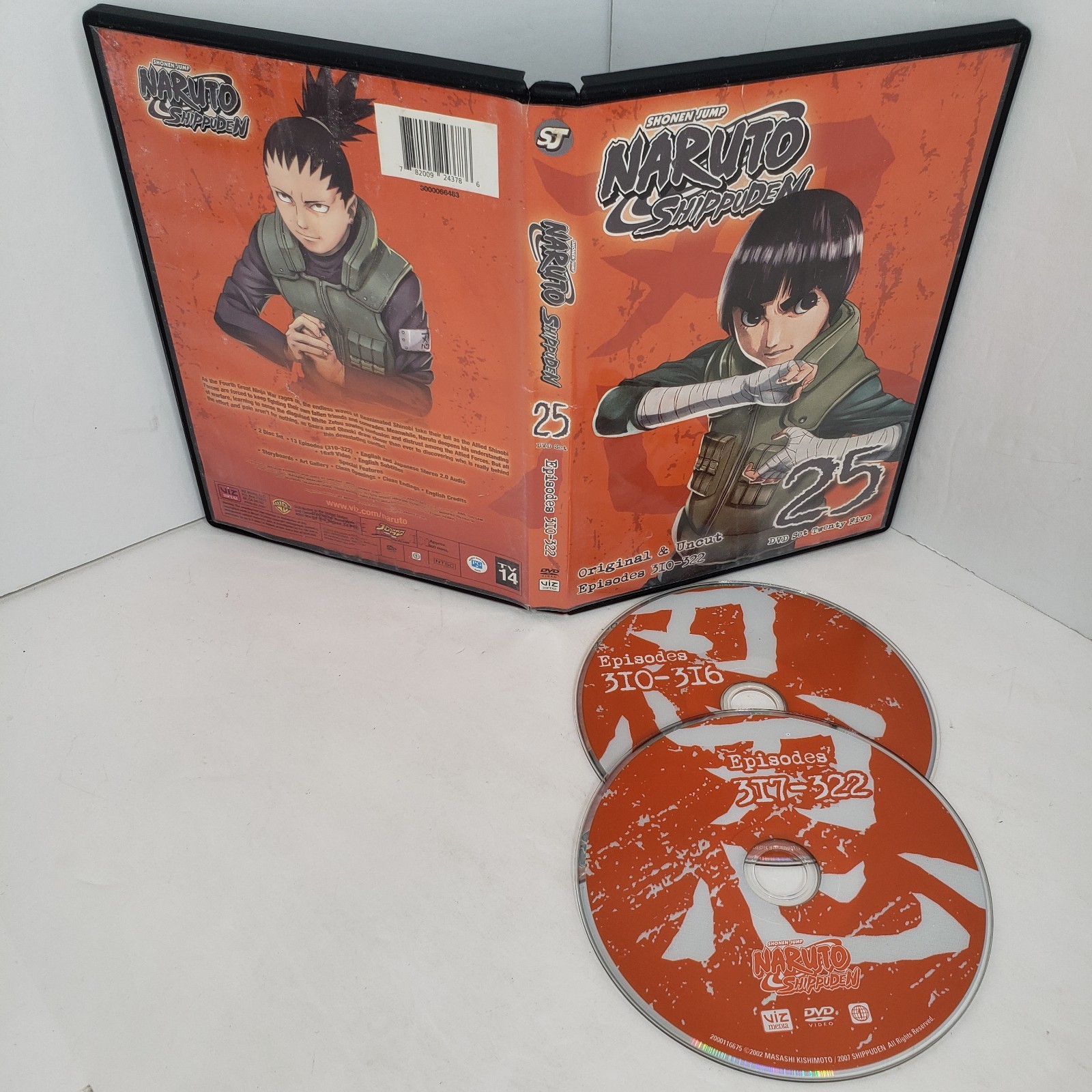 Naruto Shippuden Original & Uncut episodes: 310-322 (2-disc DVD Set)