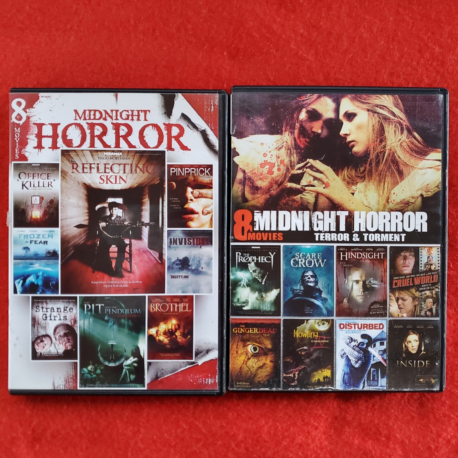 16 Film Movie Lot Midnight Horror Collection Terror & Torment 2 DVD 4 Disc