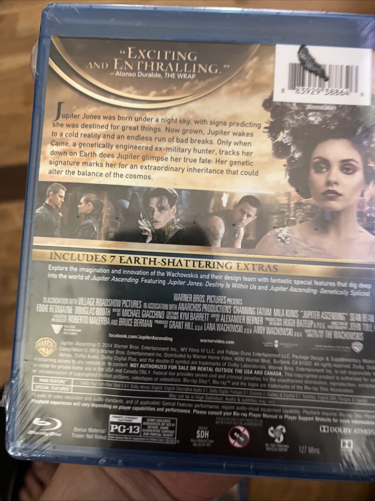 Jupiter Ascending (Blu-ray, 2015) Mila Kunis, Channing Tatum