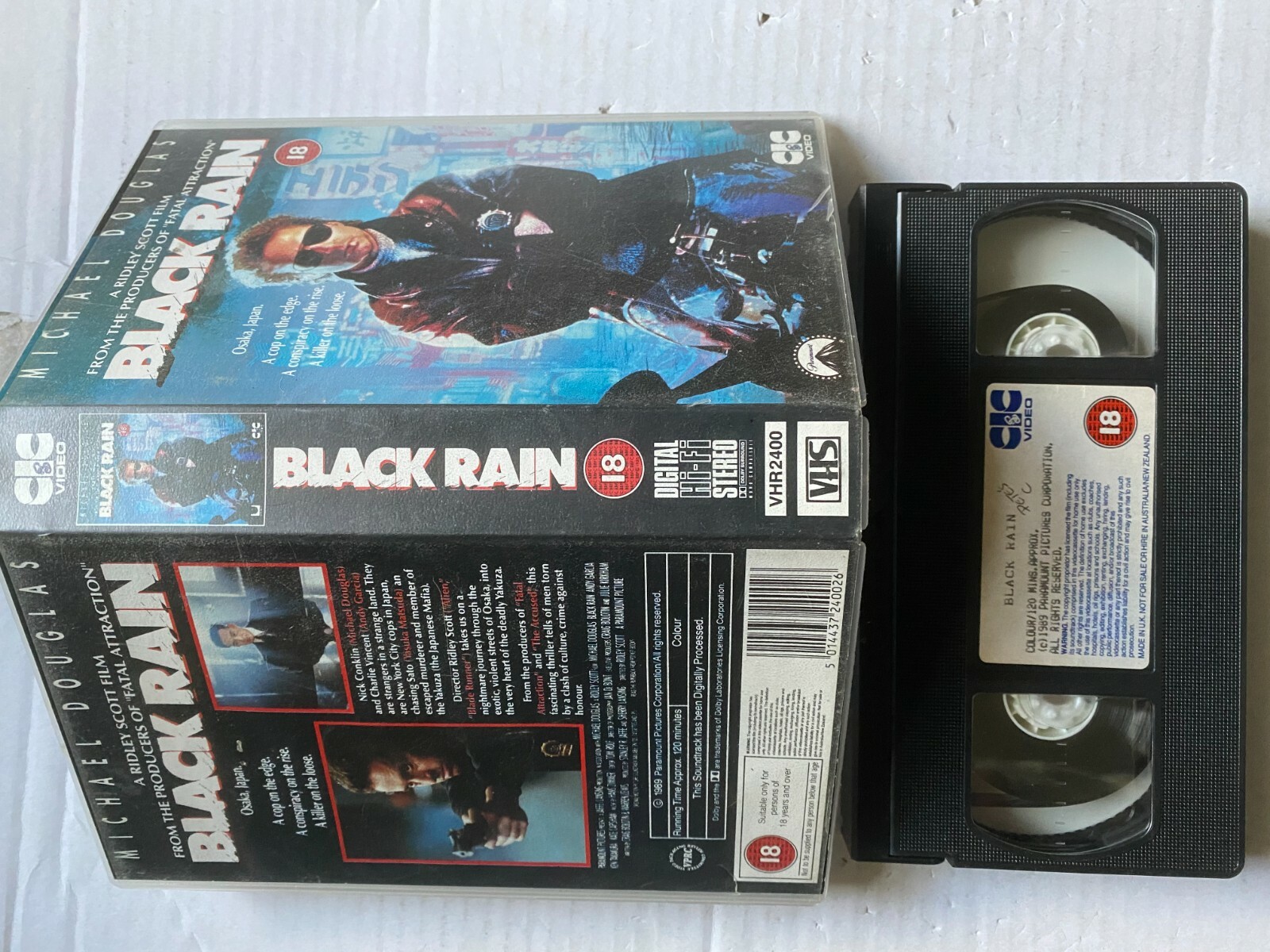 Black Rain Michael Douglas VHS Video small case Pre Owned