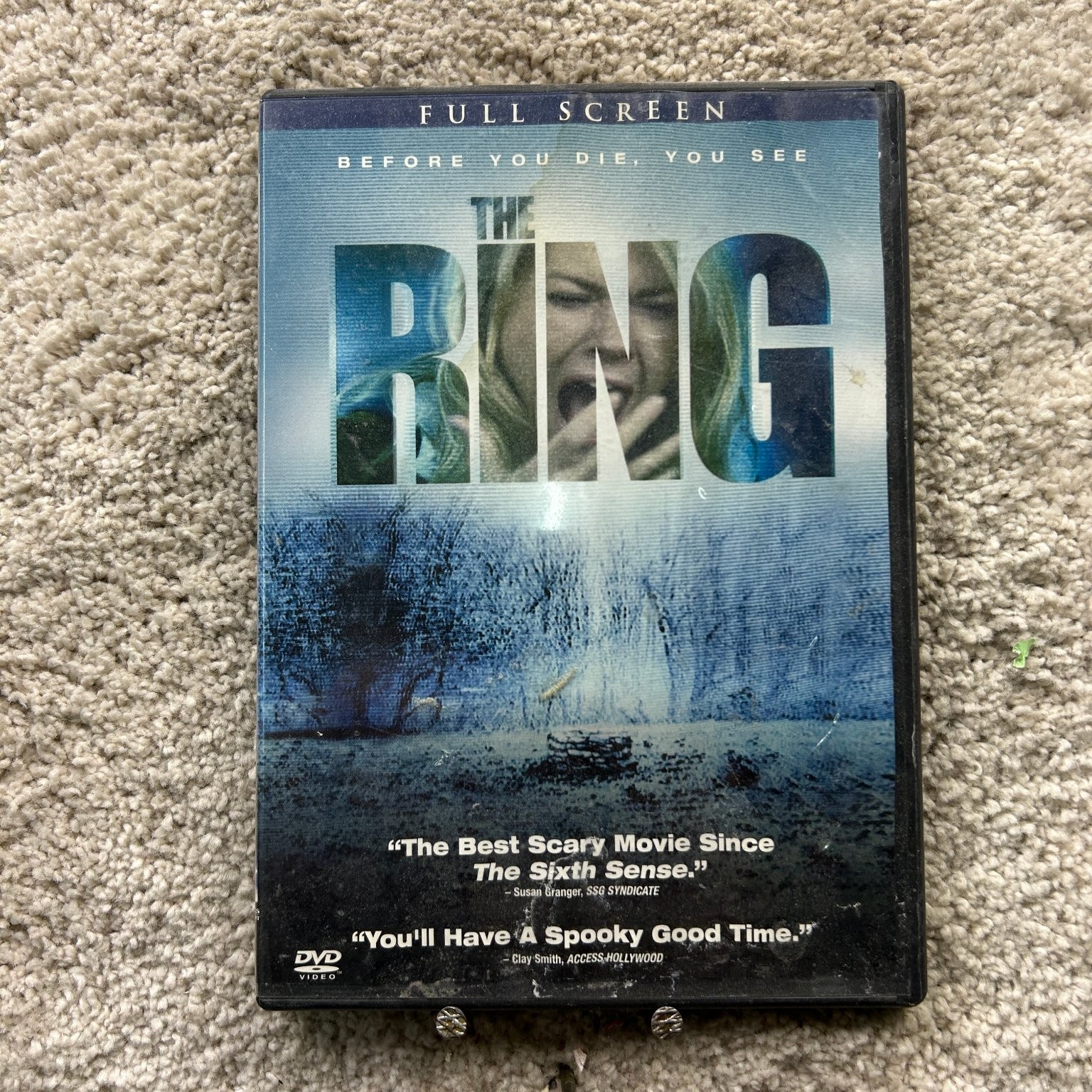 The Ring DVD 2002 Full Screen Naomi Watts Horror Thriller Gore Verbinski