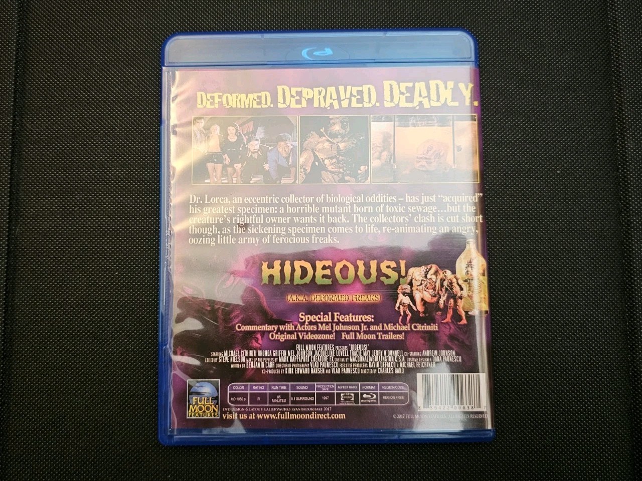 Hideous! Deformed Freaks Blu-ray Horror Cult Classic 1080p Vintage Retro 1997