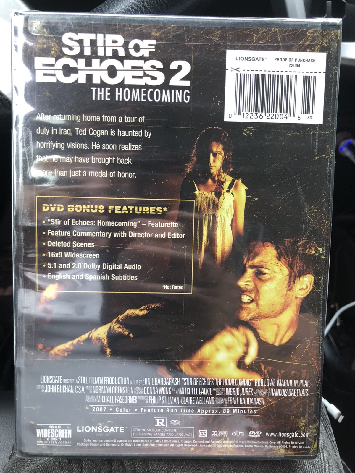 Stir of Echoes 2: The Homecoming (DVD,2007) New,WS,Rare Supernatural Thriller