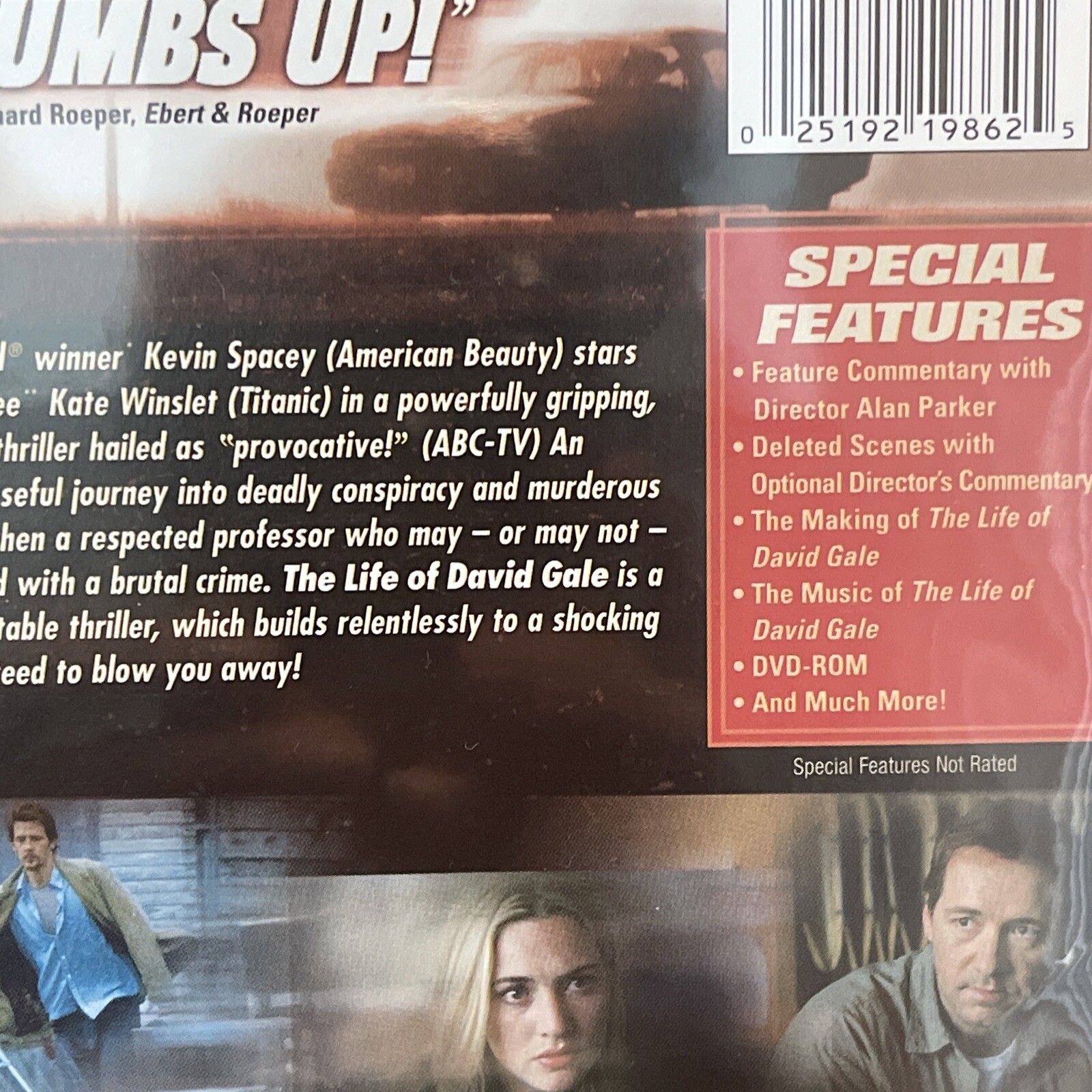 The Life of David Gale (DVD, 2003)