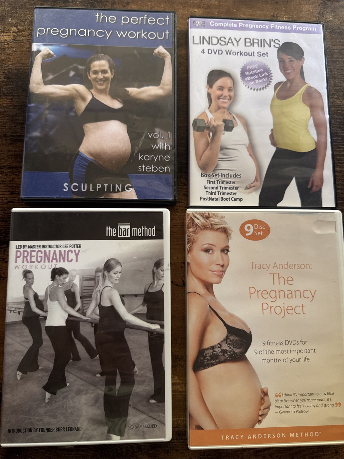Pregnancy Workout DVD Lot Tracy Anderson Lindsay Brin The Bar Method Steben