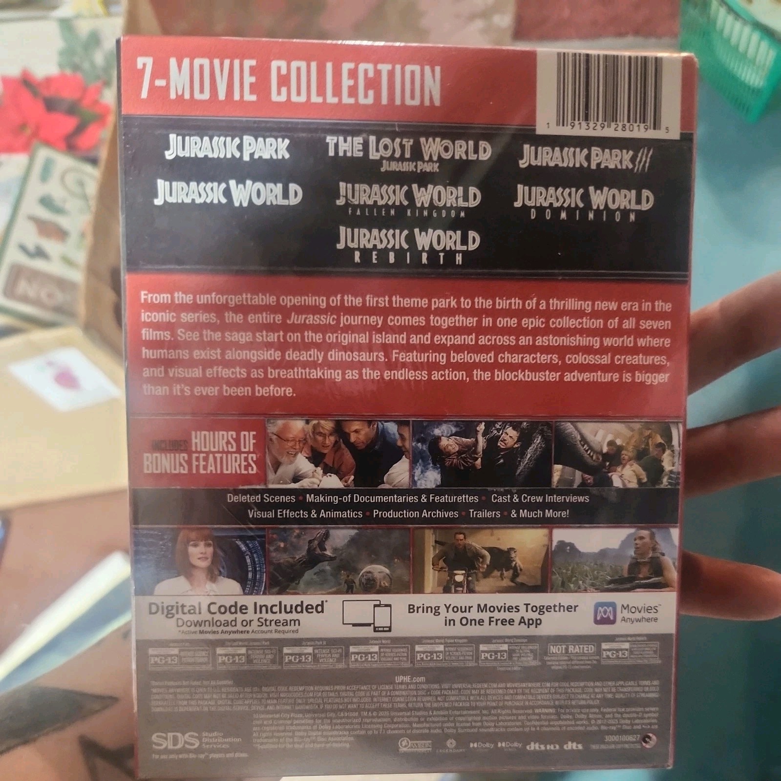 Studio Distribution Services Jurassic World 7-Movie Collection DVD Set, PG-13