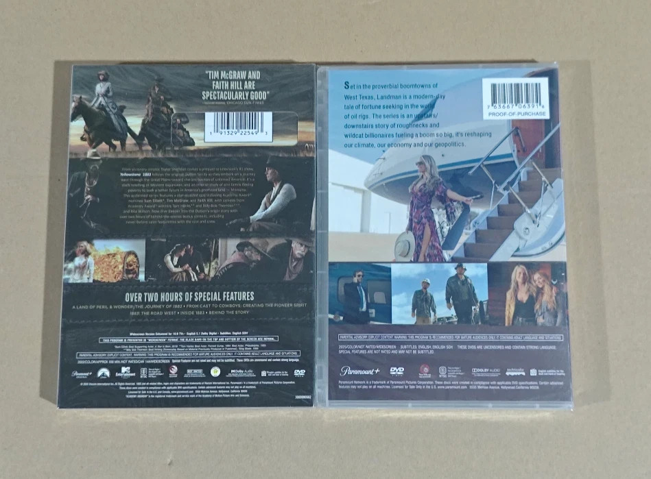 1883: A Yellowstone Origin Story + landman season one (DVD, 7-Disc Set) US SELL