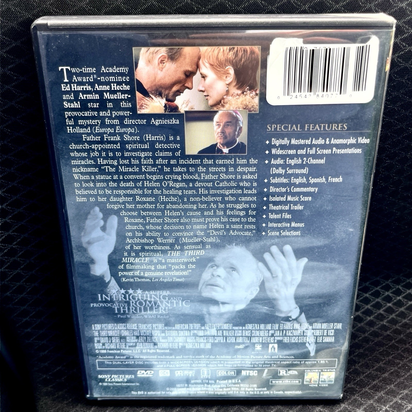 The Third Miracle DVD | Ed Harris Widescreen