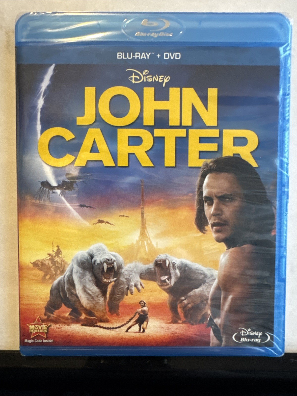 John Carter (Blu-ray, 2012) Taylor Kitsch Rare OOP Sealed New Disney