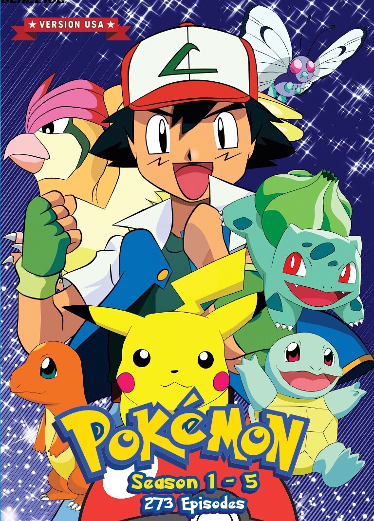 Pokemon Season 1-5 Indigo League Orange Island Johto Journey Johto League Anime