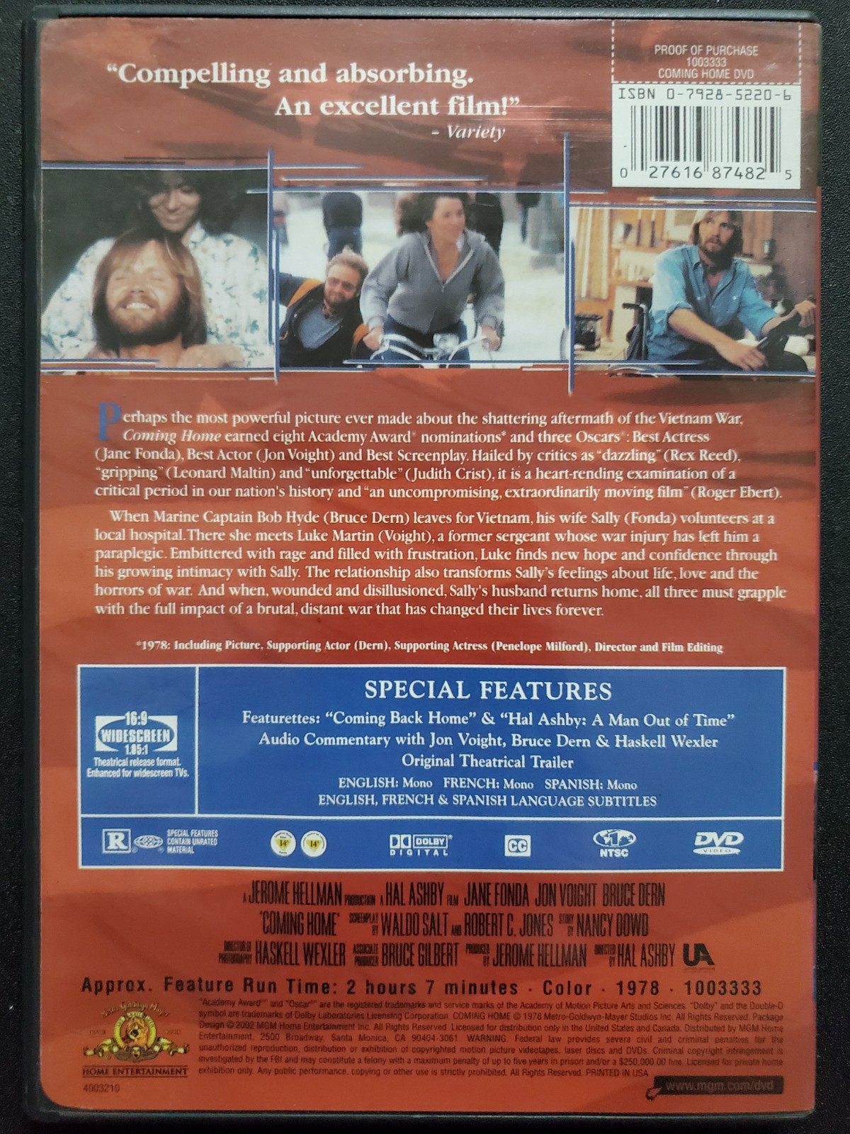 Coming Home (DVD, 2002) Jane Fonda, Jon Voight, Bruce Dern 1978 Region 1 OOP