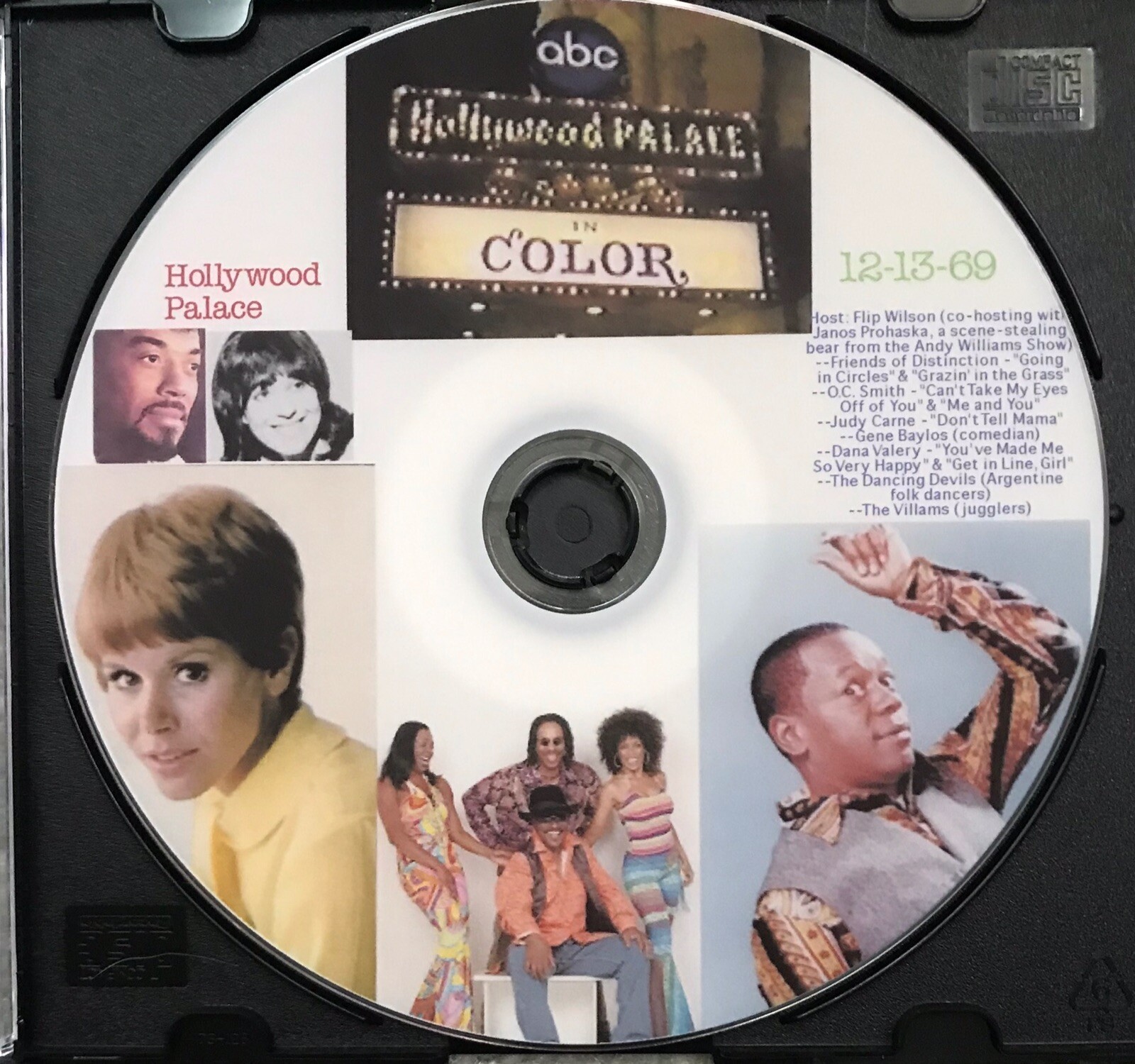 The Hollywood Palace Dec. 13, 1969 COLOR DVD Flip Wilson Friends Of Distinction