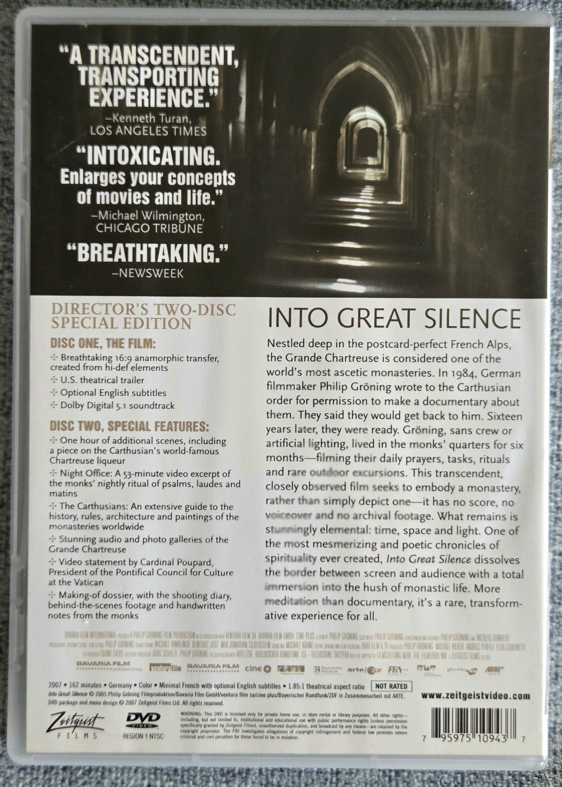 Into Great Silence [DVD 2005] Grand Chartreuse Monastery~Philip Gröning~Like New