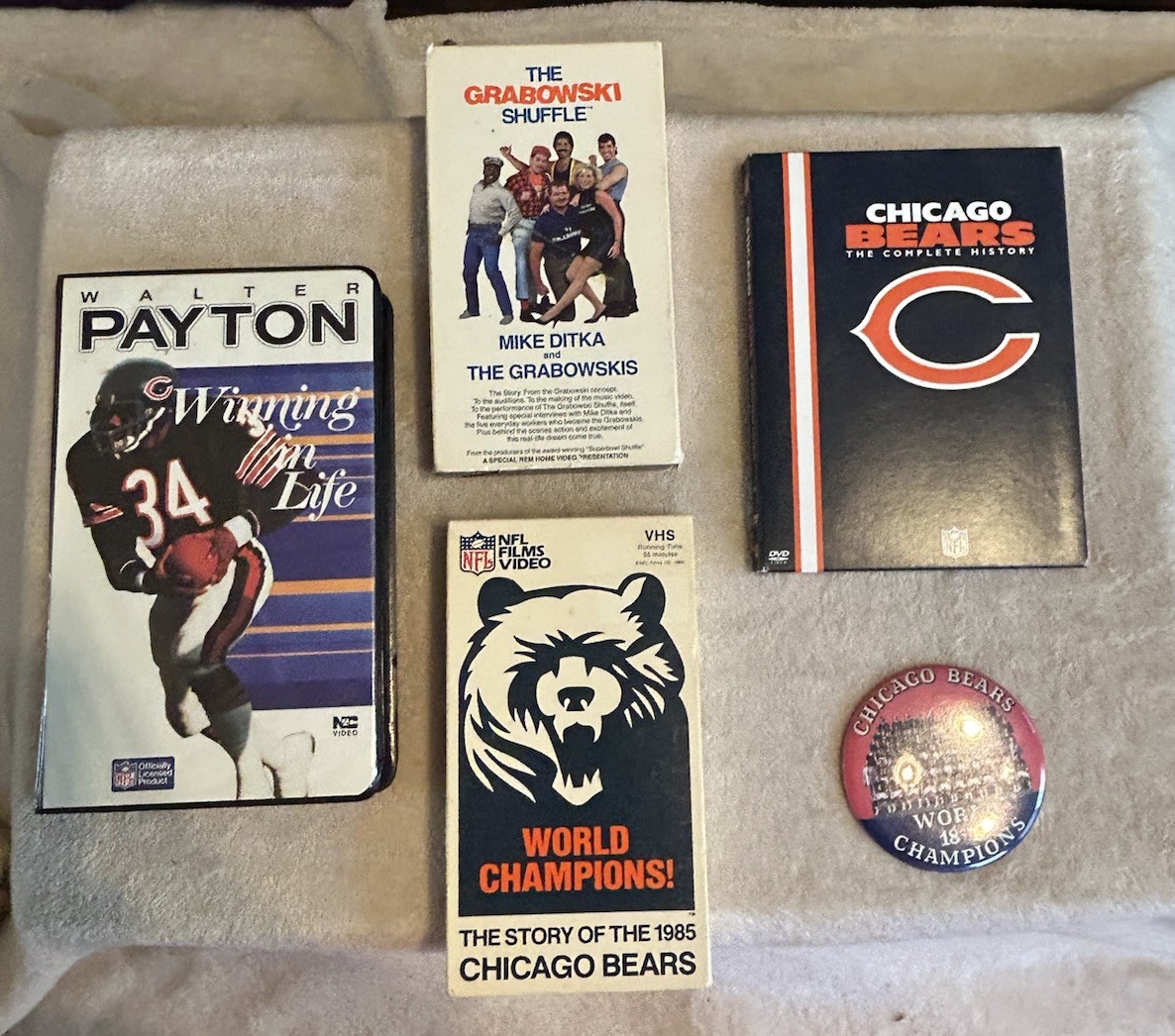 Chicago Bears Memorabilia 1985 Chicago Bears (1986) VHS Walter Payton Bears