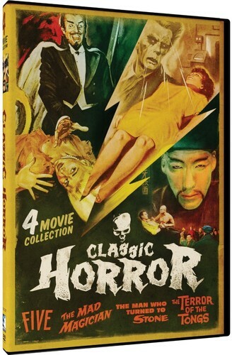 CLASSIC HORROR~4 MOVIE COLLECTION~2015 NEW DVD~FIVE~MAD MAGICIAN~MAN TURN STONE+