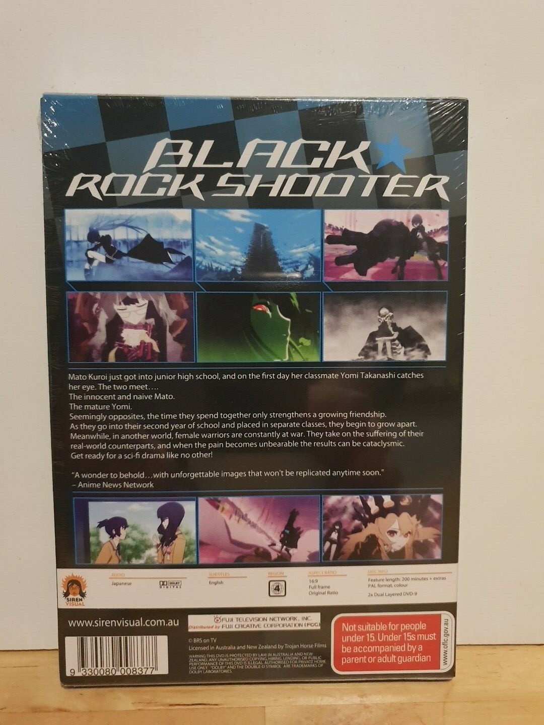 Black Rock Shooter DVD Anime Brand New Slipcover M15+ R4