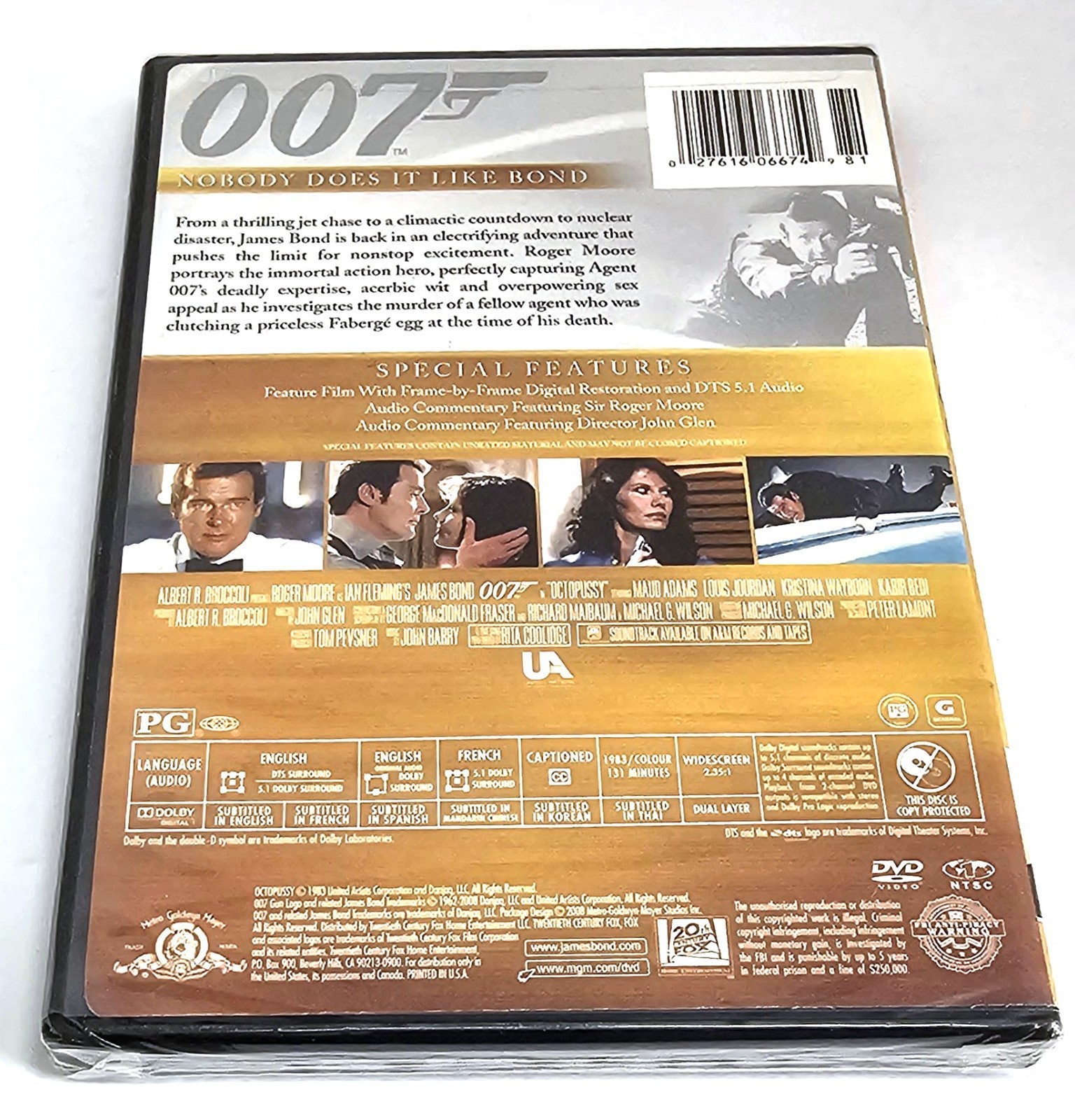 Octopussy DVD 2008 Roger Moore Brand New