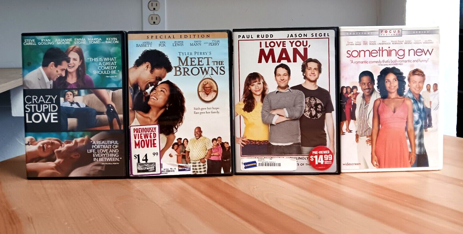 Lot Of 4 Romantic Comedy DVD Movies Tyler Perry,Rick Fox,Steve Carell,Emma Stone