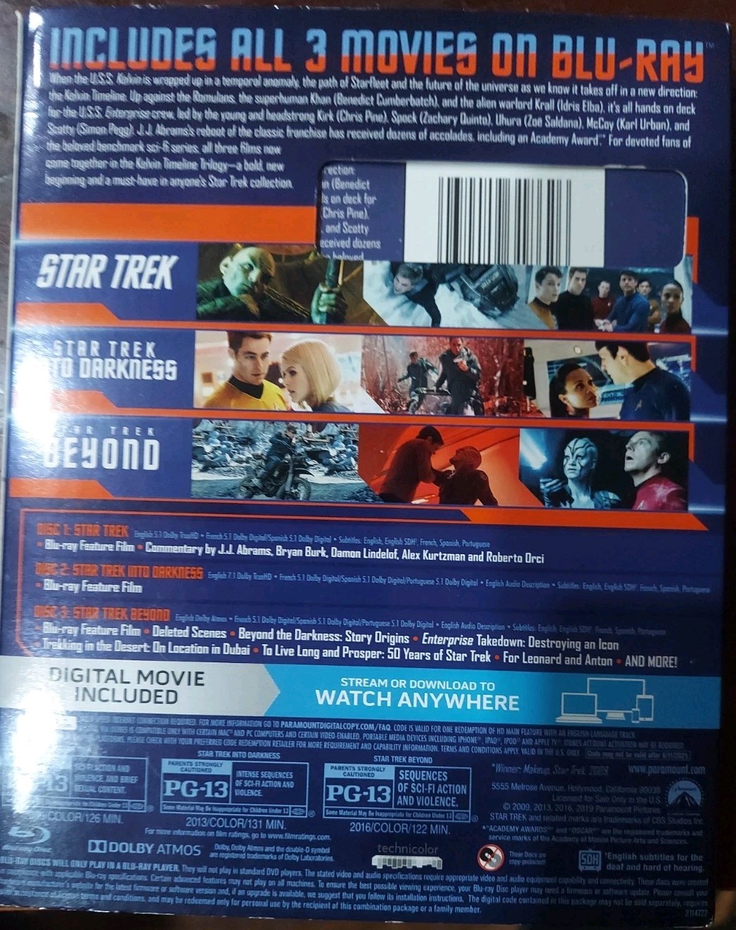Star Trek Trilogy: the Kelvin Timeline (Blu-ray)