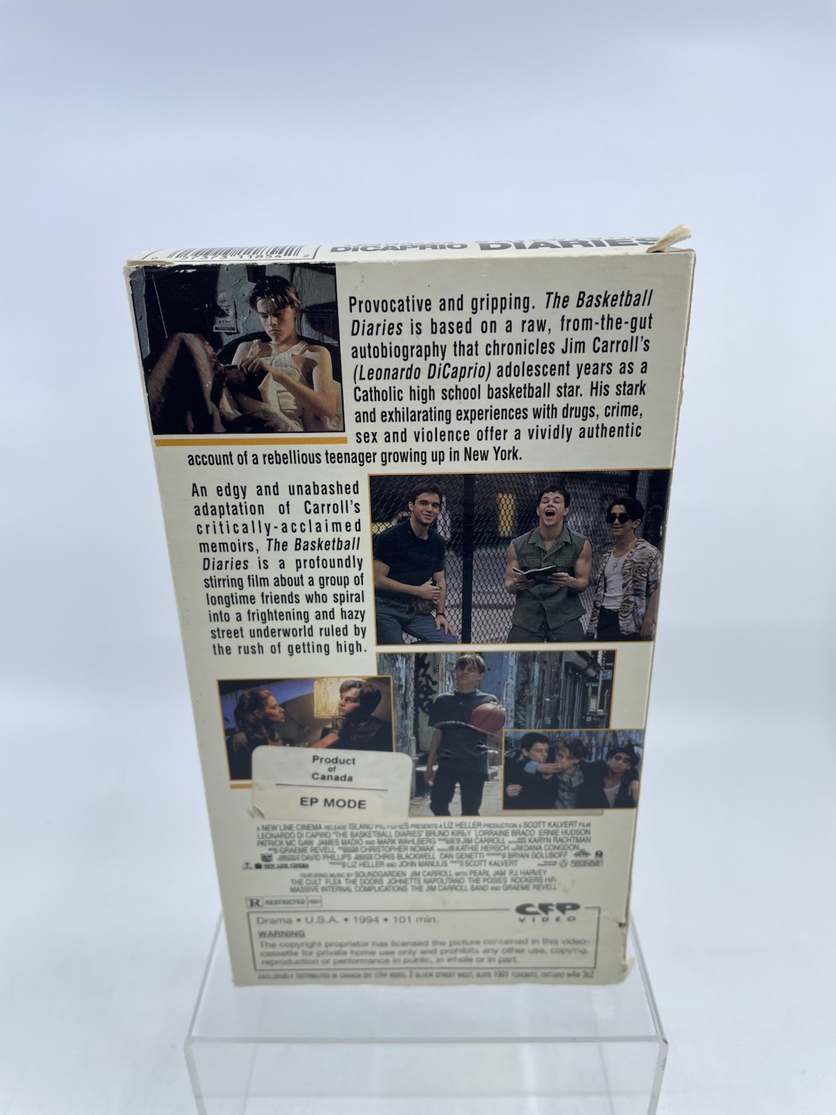 The Basketball Diaries VHS Tape Movie Leonardo Dicaprio EP Mode Canada