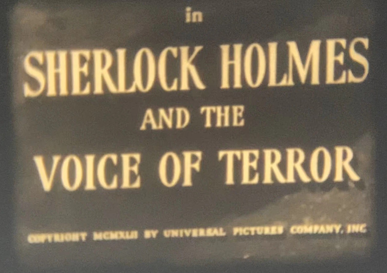 Sherlock Holmes “Voice Of Terror” (1942) Super 8mm Film Sound, Basil Rathbone 4R