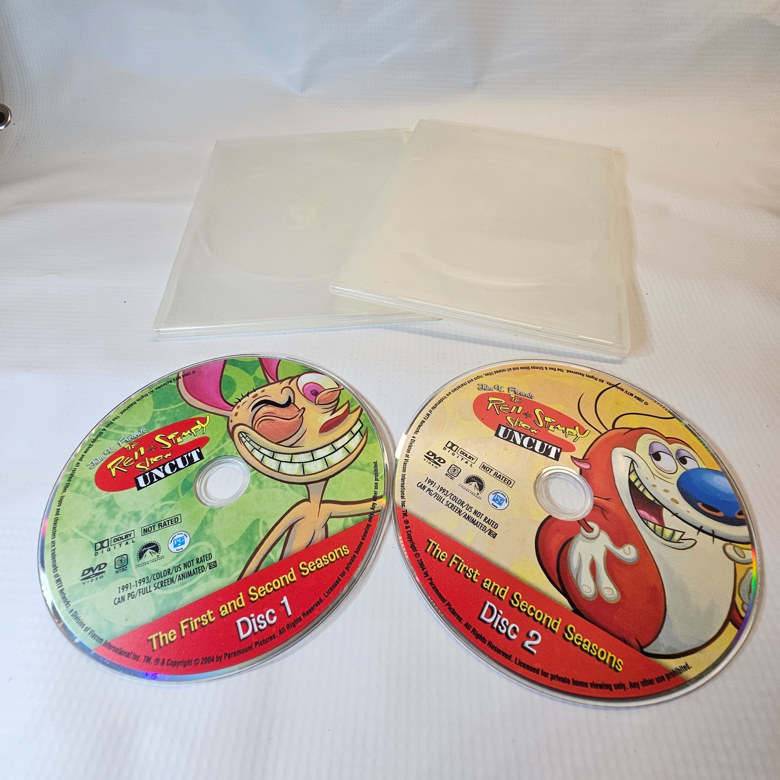 The Ren & Stimpy Show Season 1 & 2 Uncut Disc 1 & 2 Retro Classic Comedy Cartoon