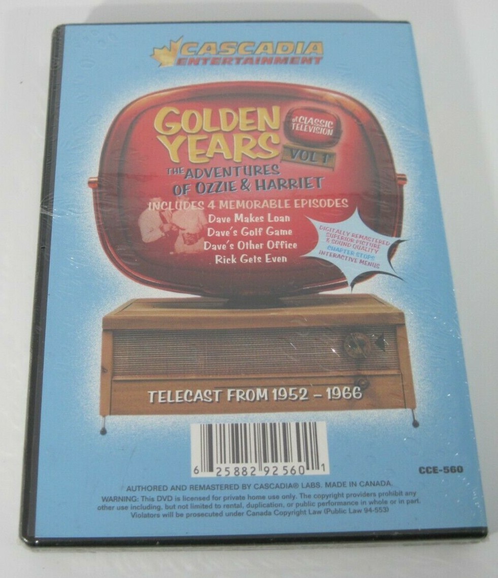 Cascadia Entertainment Golden Years The Adventures of Ozzie & Harriet