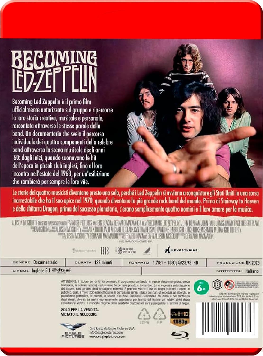 Becoming Led Zeppelin Blu-ray [Region Free] Booklet / Australia Import