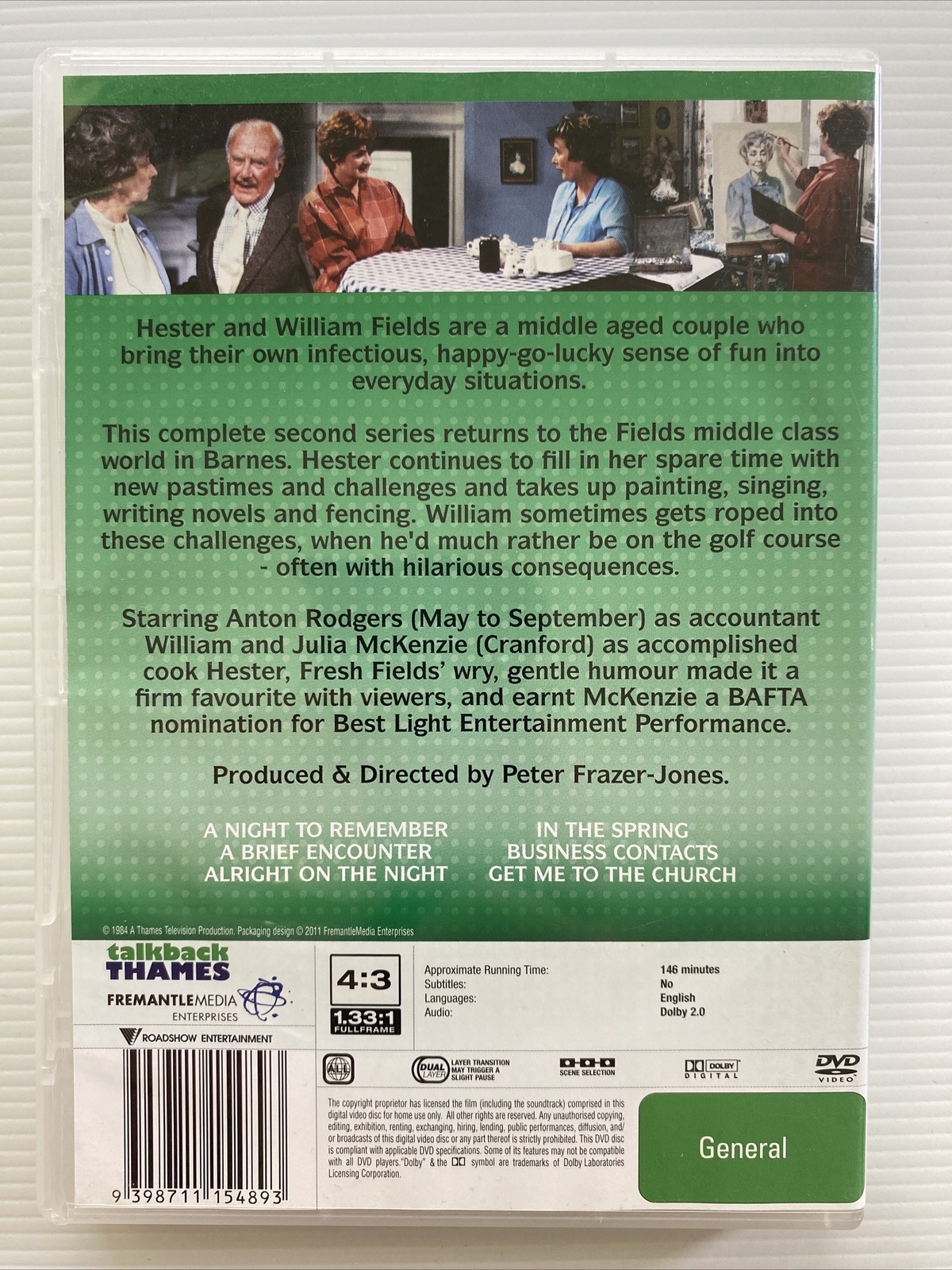 DVD – FRESH FIELDS Series 2 (1985) Region Free – Anton Rogers – Julia Mckenzie