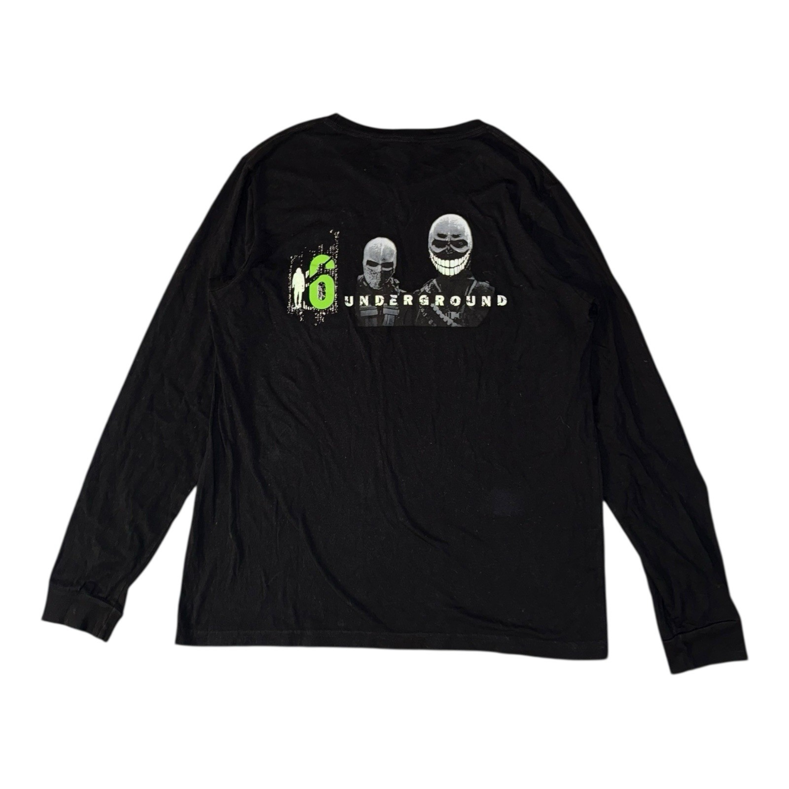 Ryan Reynolds Movie Crew T Shirt Size L 6 Underground Netflix Film Long Sleeve