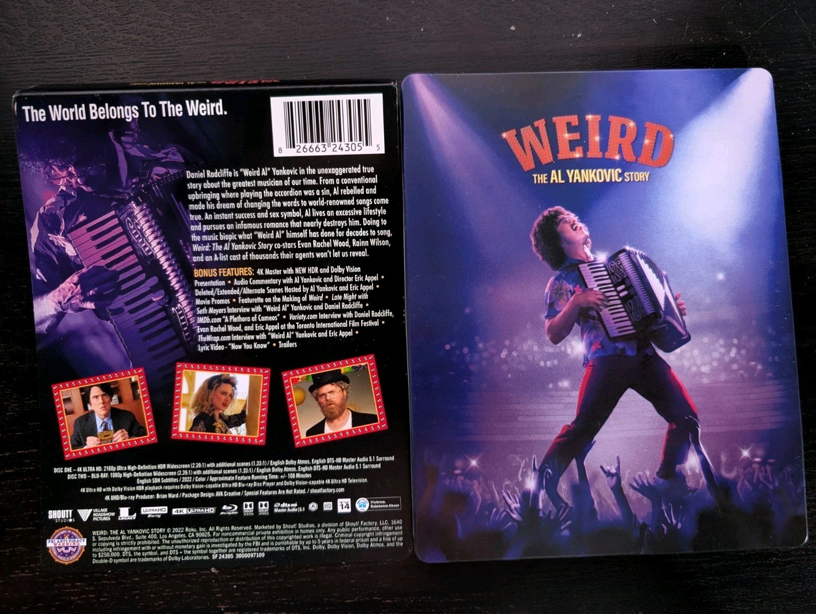Weird The Al Yankovic Story 4k Blu-ray Steelbook Shout Factory OOP