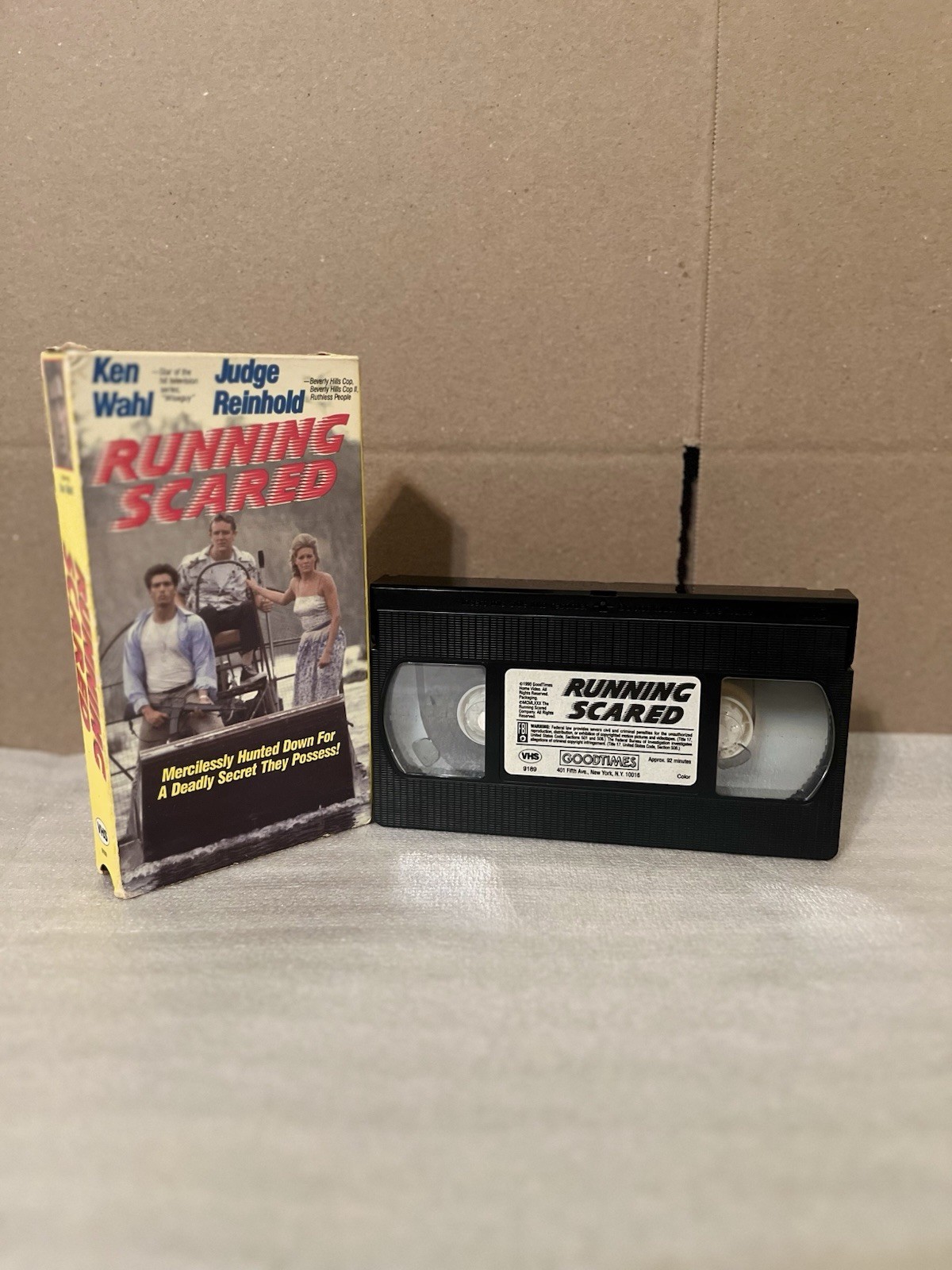 Running Scared (1986) VHS Ken Wahl Judge Reinhold GoodTimes Horror Thriller